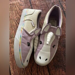 Vans Unicorn Slip-On Kids Shoes - Purple and White